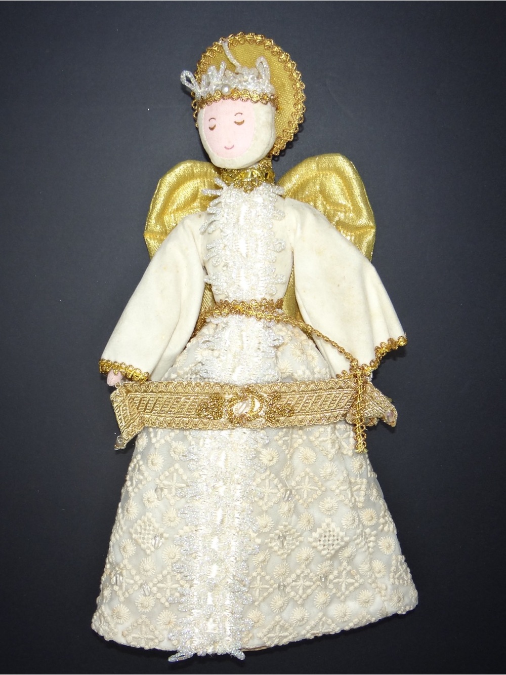 VINTAGE HOUSE of HATTEN ANGEL CHRISTMAS TREE TOPPER Ornament